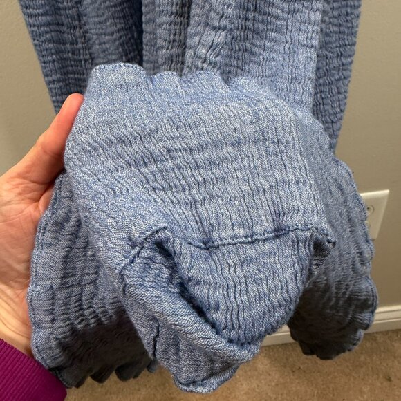 Hatch Maternity Sarah Midi Dress Size 4 XL Blue Ruffle Gauzy Comfy Breezy - Picture 10 of 13